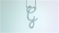 Halskette Venerio Dame Alfabeto in Silber Zirconia G CORSIVO ZIRC AG - G CORSIVO ZIRC AG
